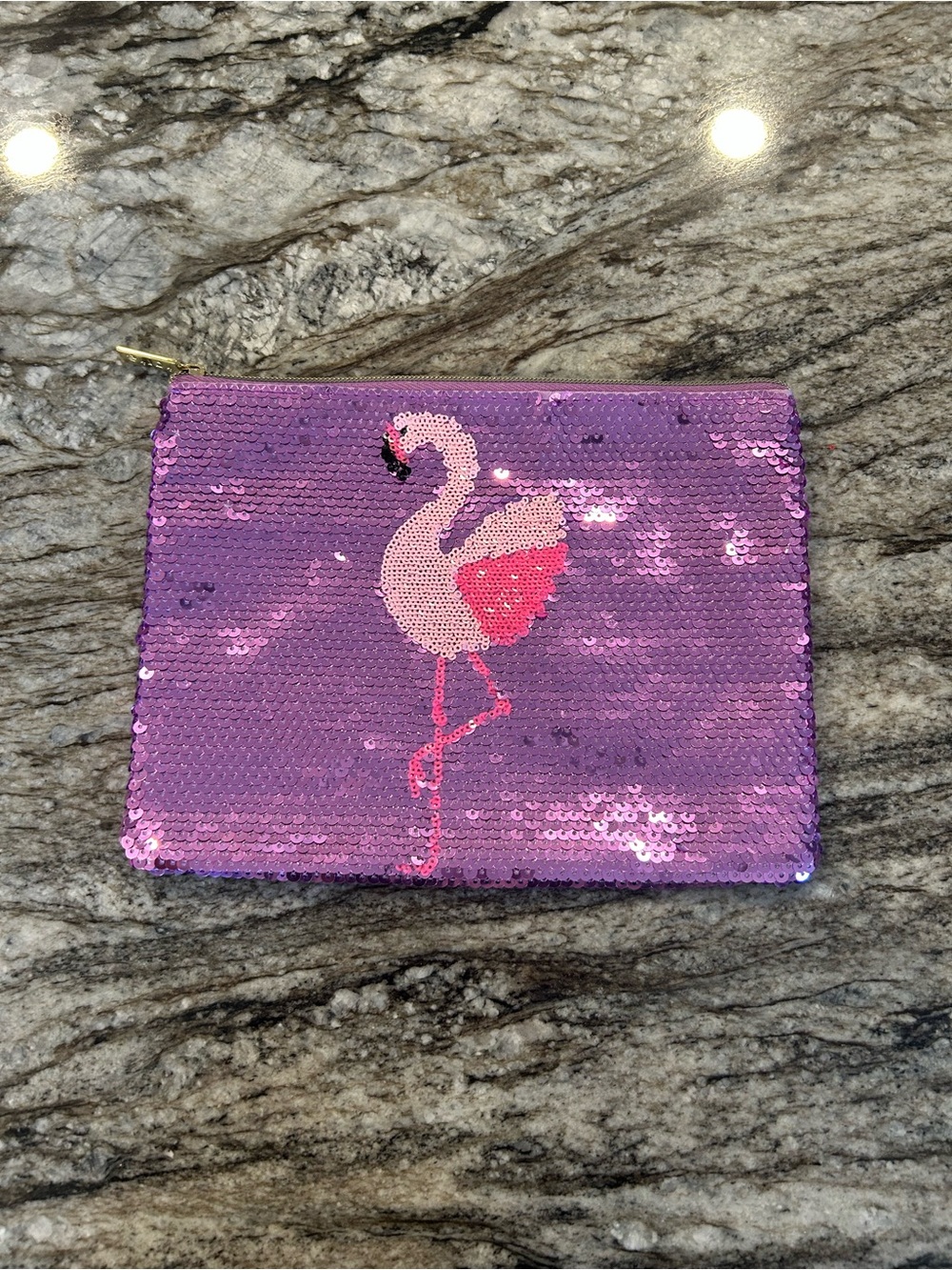 Tarte Sequin Flamingo Cosmetic Pouch